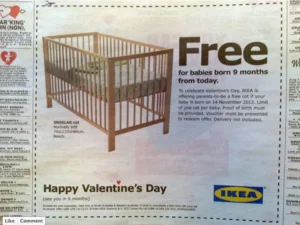 San Valentín acciones de marca IKEA