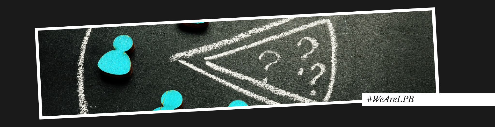 Agencia de Marketing para pymes - portada de blog con un triángulo y signos de interrogación haciendo alusión a una parte del mercado